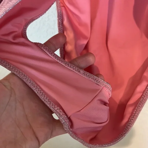 RAMY BROOK Marta Strapless Metallic One Piece Swimsuit In Pink - Picture 7 of 14